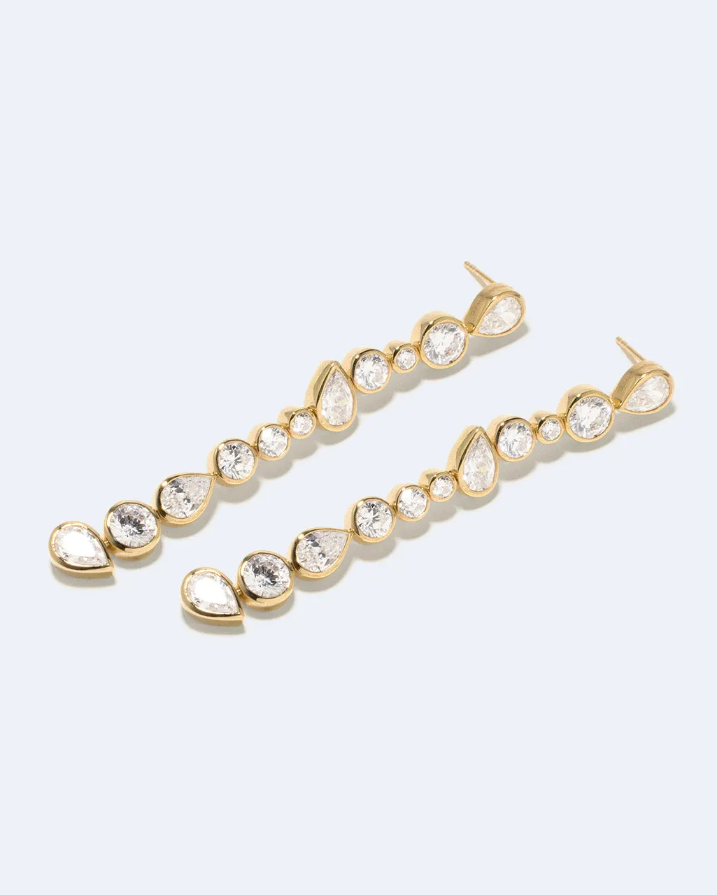 Completedworks Glitch pendantes zirconia vermeil doré