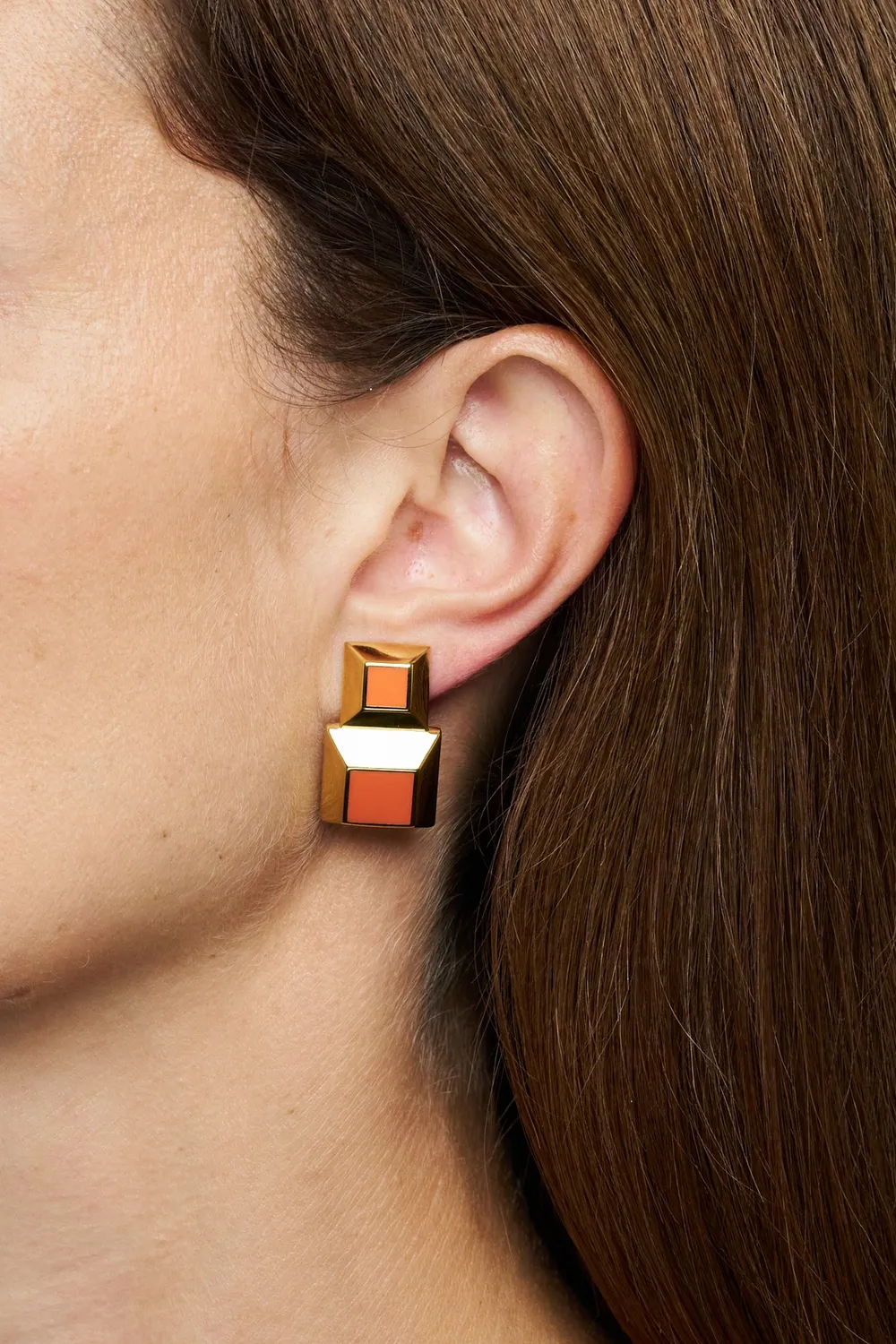 Philippe Ferrandis Kheops boucles d'oreilles clips or fin