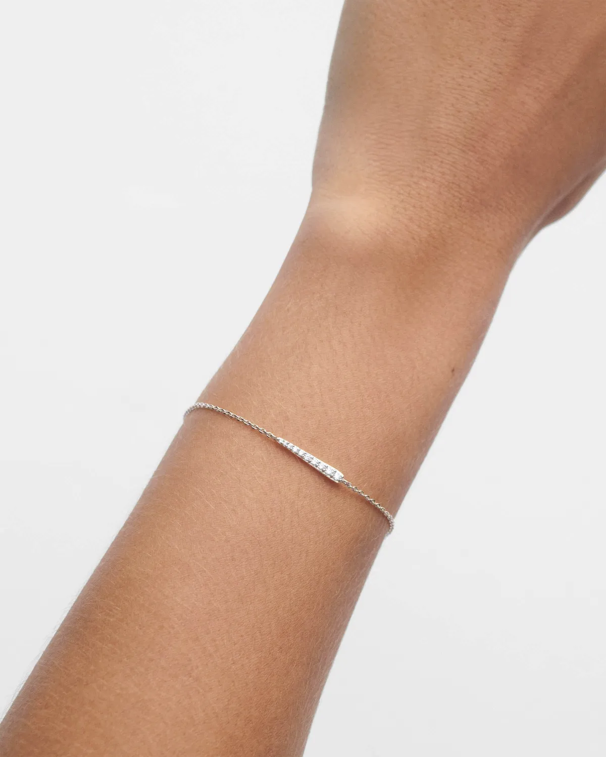 PDPAOLA Olga bracelet argent zirconia 15-18 cm