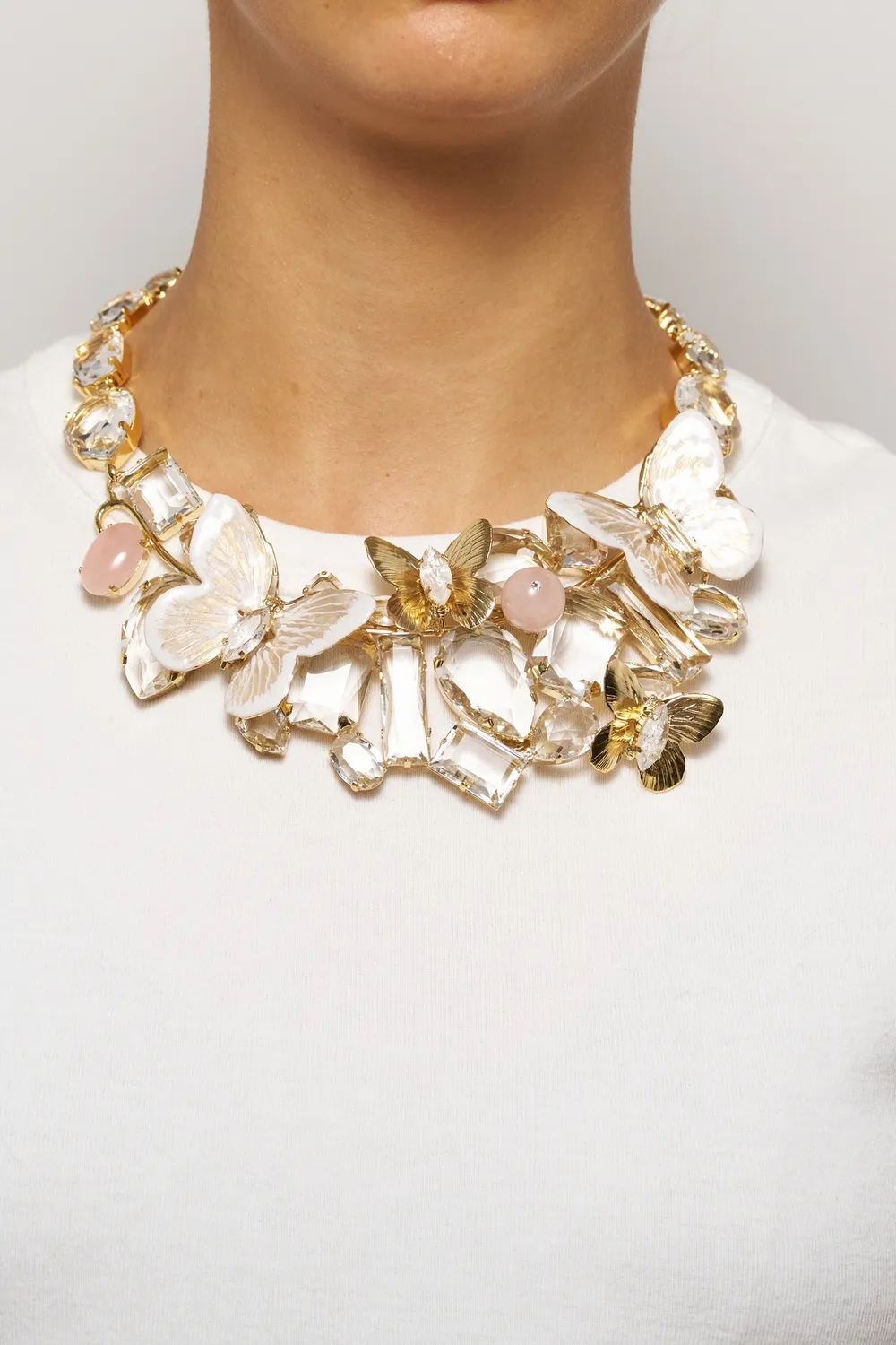 Philippe Ferrandis Fenice collier papillons quartz rose