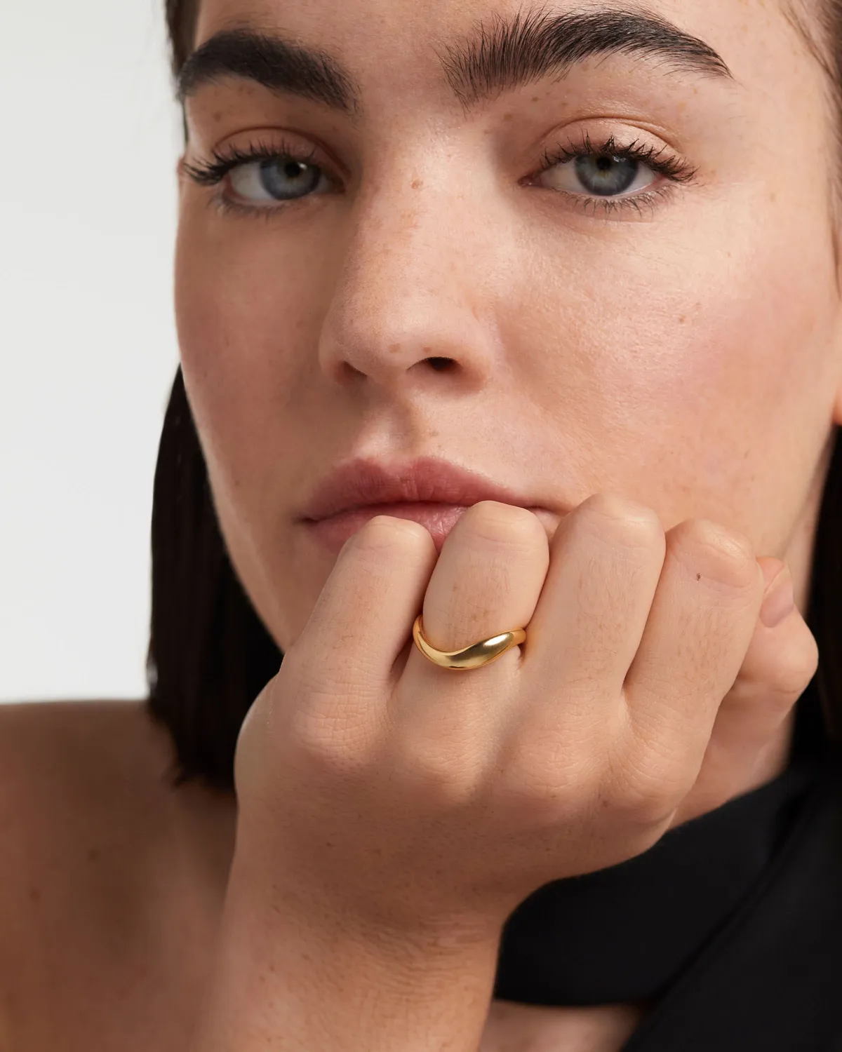 PDPAOLA Celeste bague or jaune 18 carats 5 mm