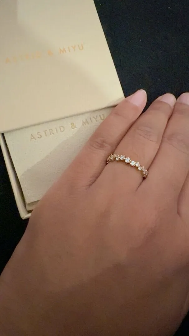 Astrid & Miyu Crystal Scatter bague doré pavé