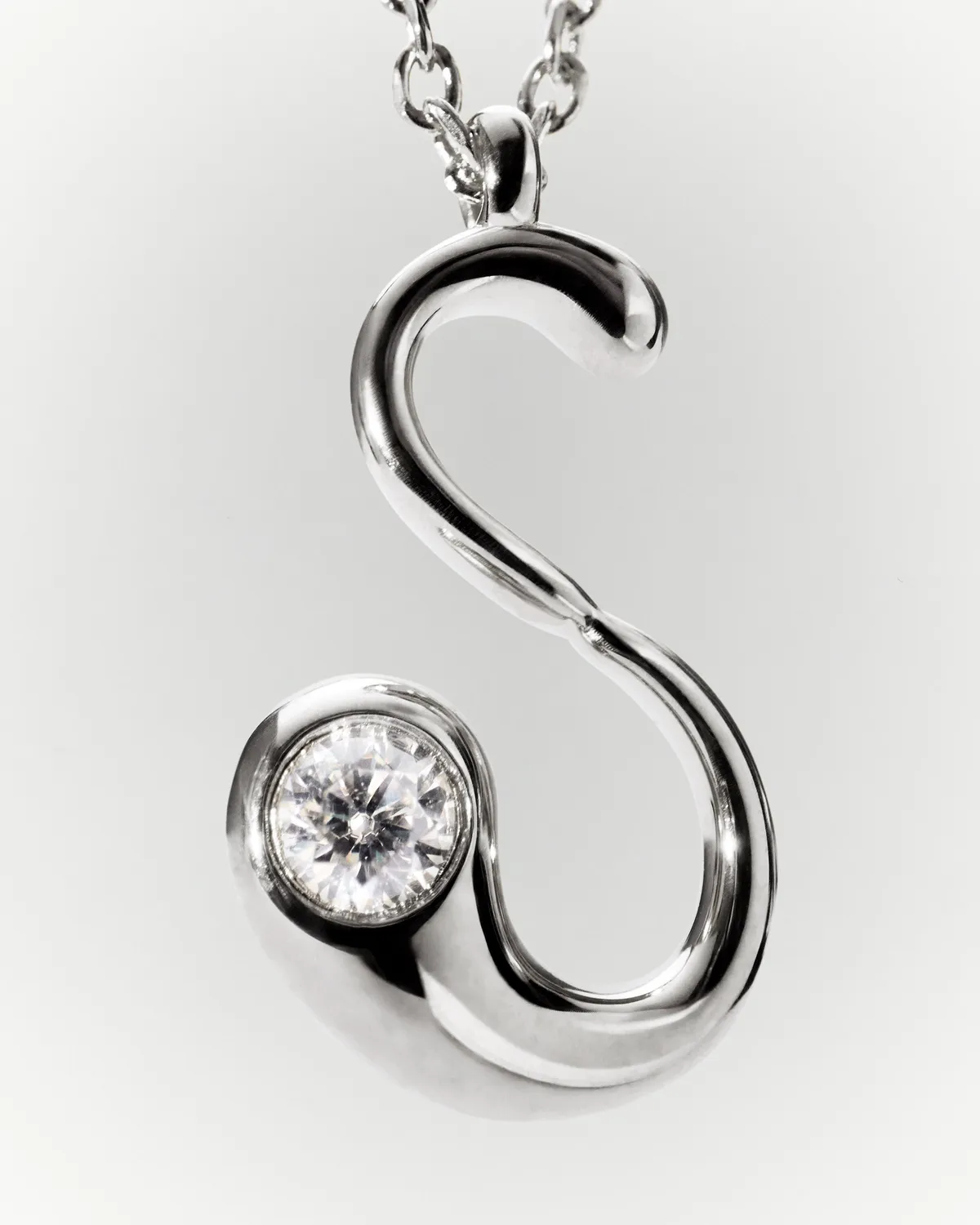 PDPAOLA Initial collier pendentif argent lettre