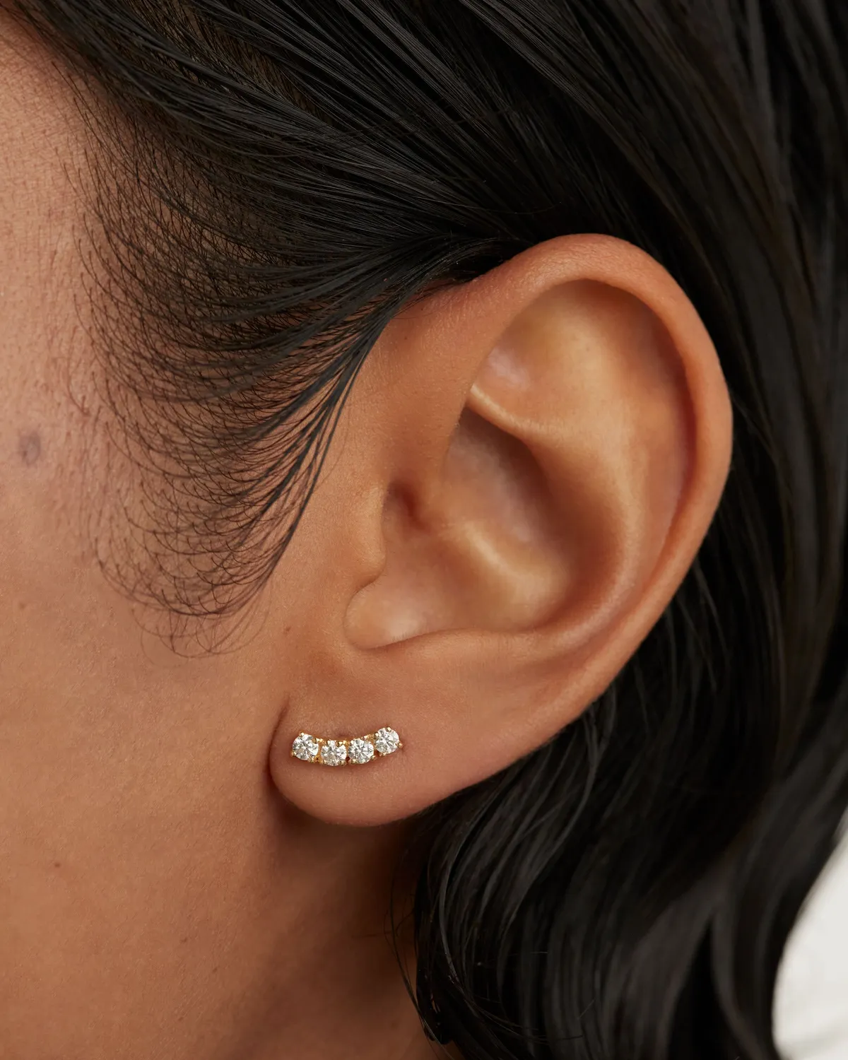 PDPAOLA Uma mono-boucle argent zirconia 2,5 mm