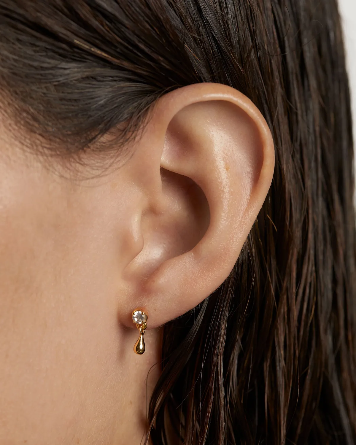PDPAOLA Water mono boucle oreille zircone 3 mm