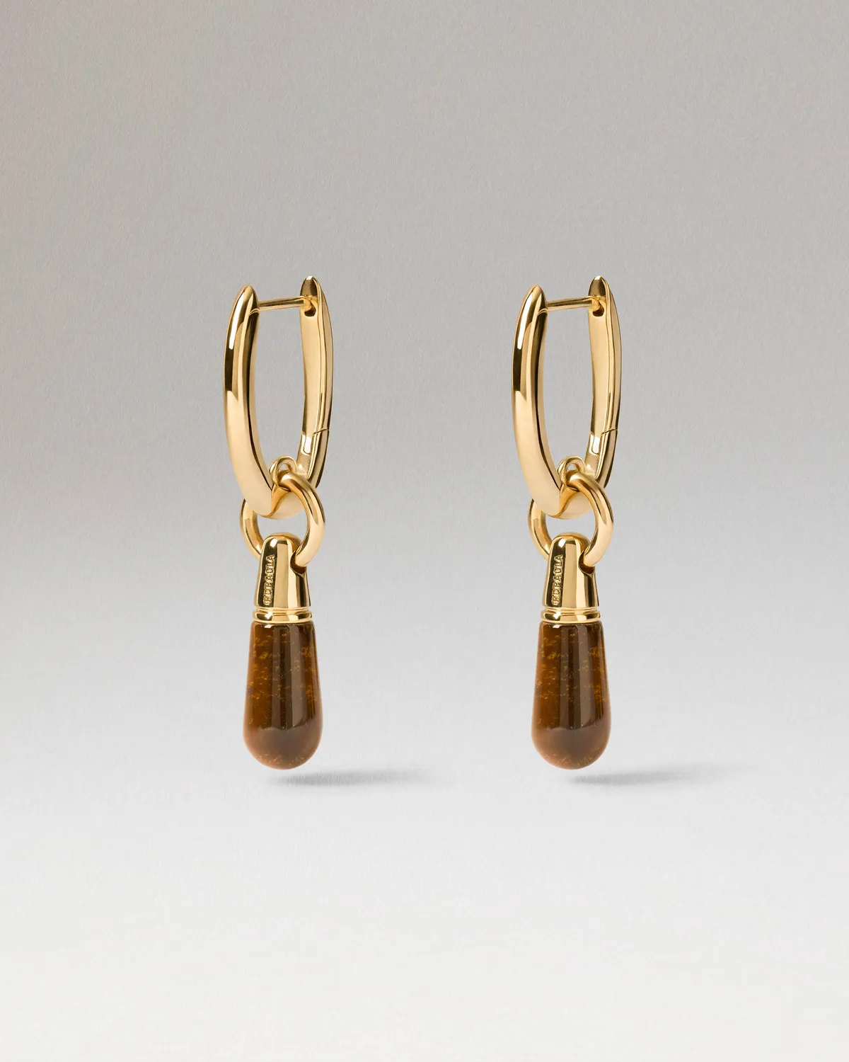 PDPAOLA Jupiter Tiger Eye mono boucle dorée