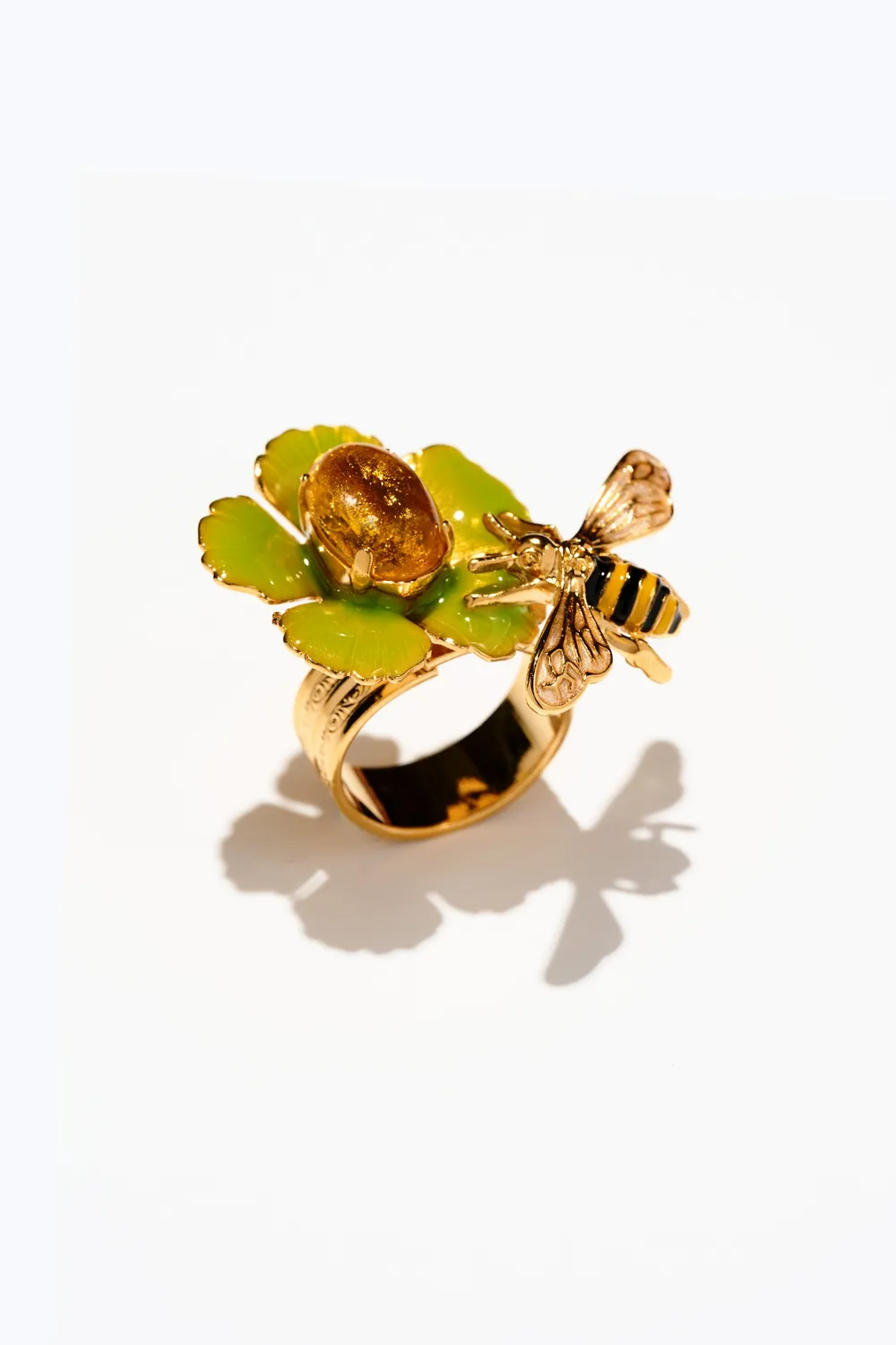 Philippe Ferrandis Bagatelle bague ajustable fleurs émaillées