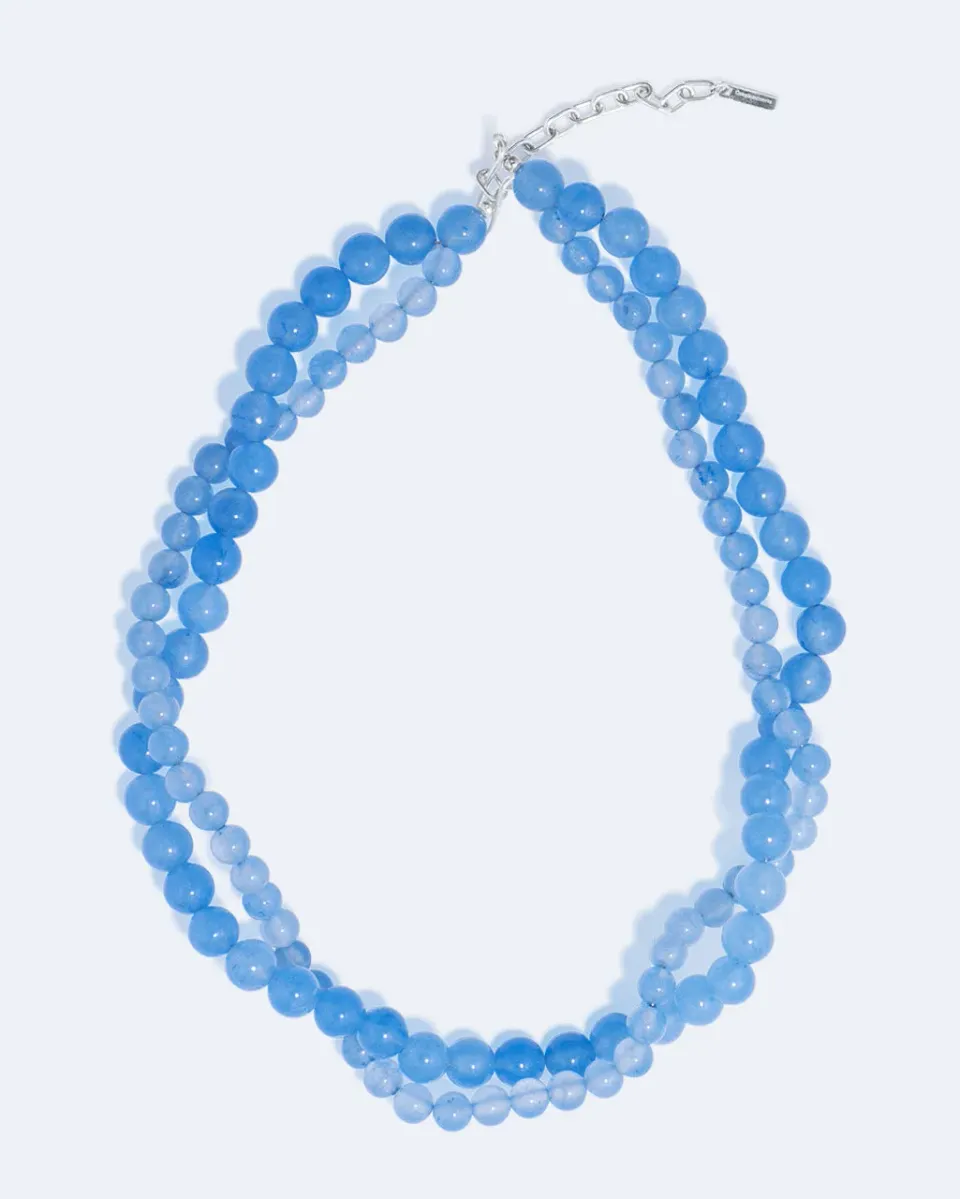 Completedworks Floe collier agate bleue argent recyclé