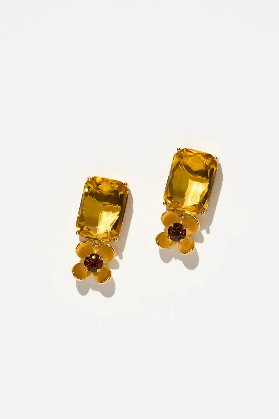 Philippe Ferrandis Eugénie clous cristal vert 2,8 cm