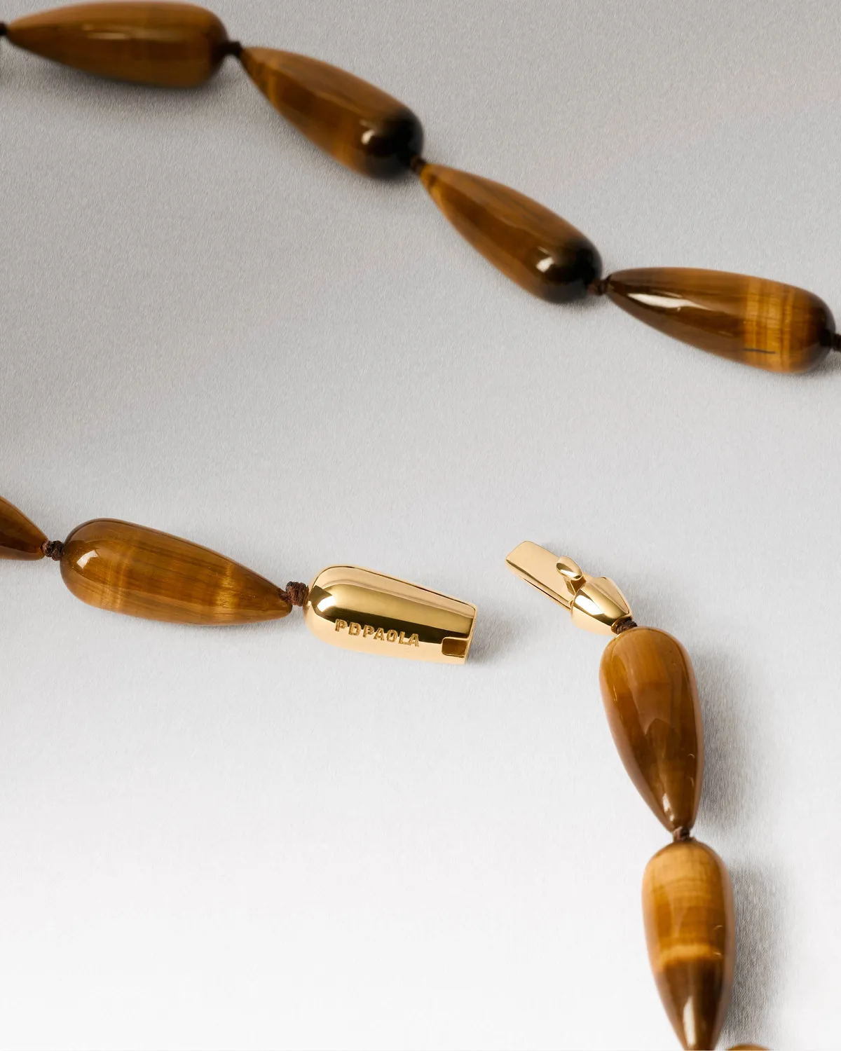 PDPAOLA Tiger Eye collier œil de tigre doré