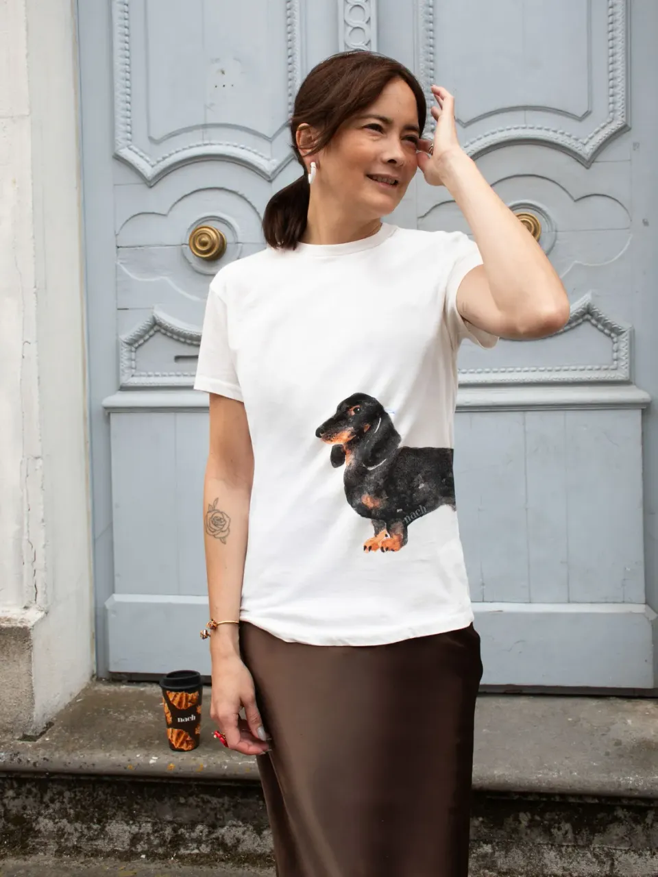 Nach Bijoux Olga Le Teckel t-shirt blanc S-XL
