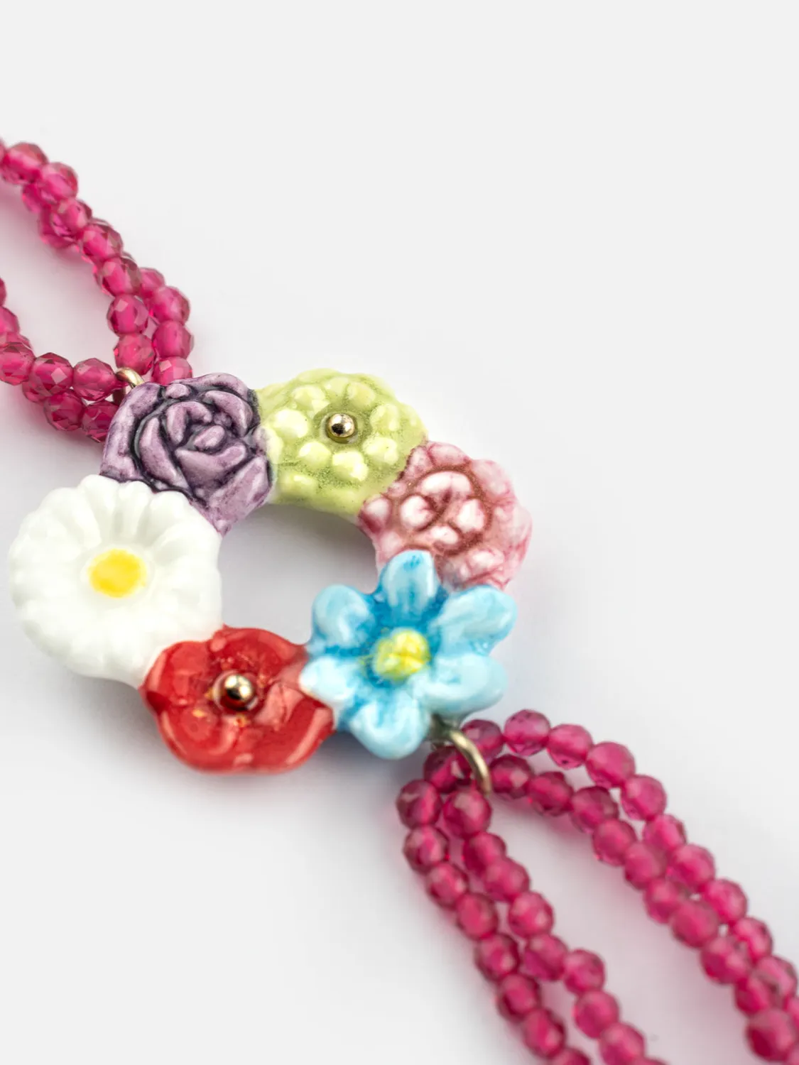 Nach Bijoux Couronne de fleurs bracelet perles coloré 20,5 cm