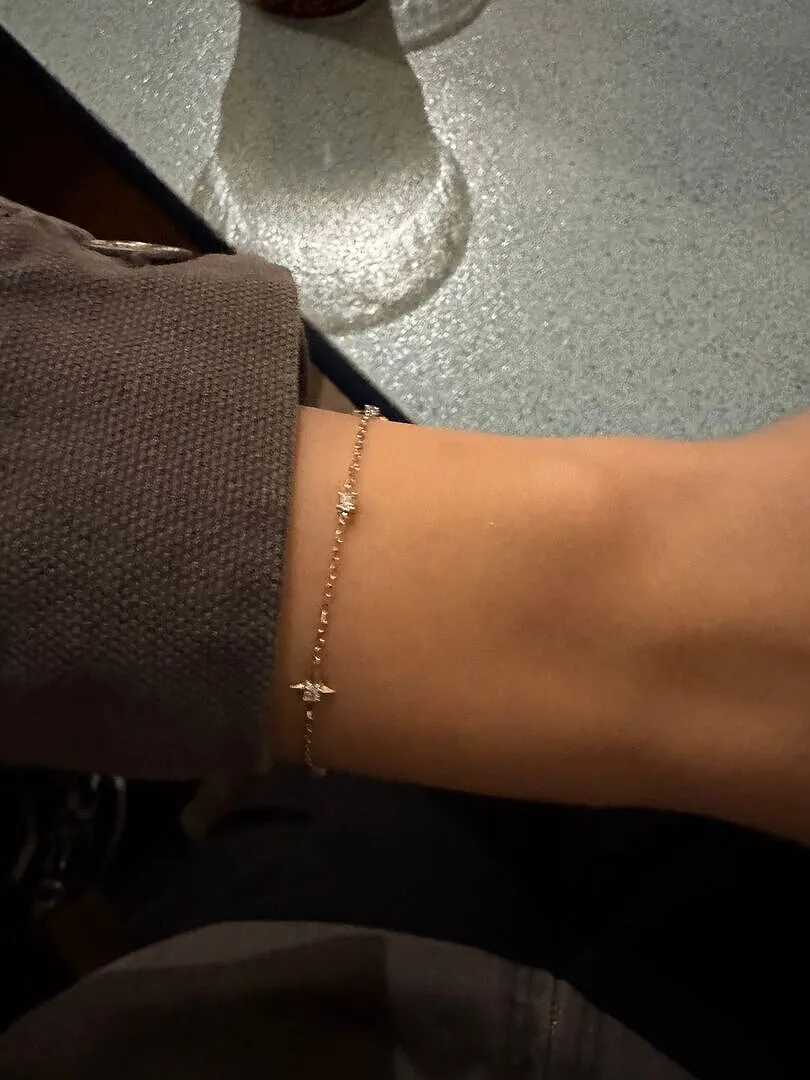 Astrid & Miyu Cosmic Star Charm bracelet argent étoile