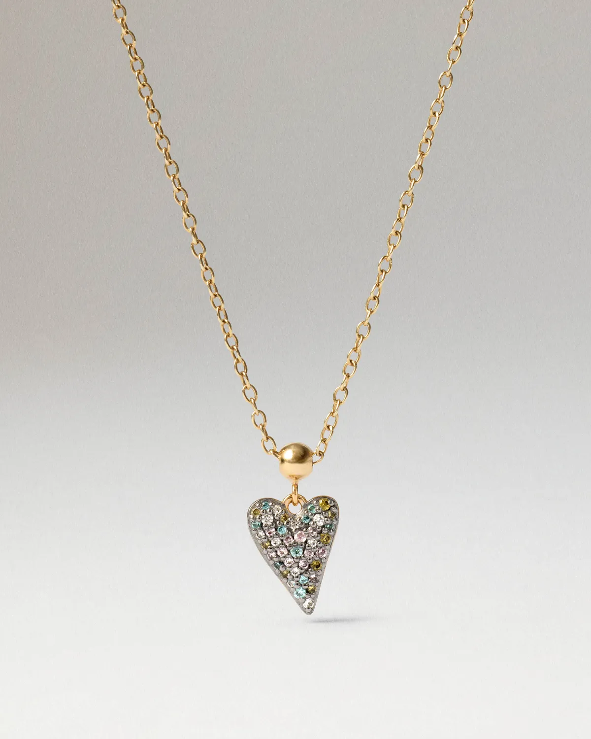 PDPAOLA Charms Candy Heart charm doré zircon blanc
