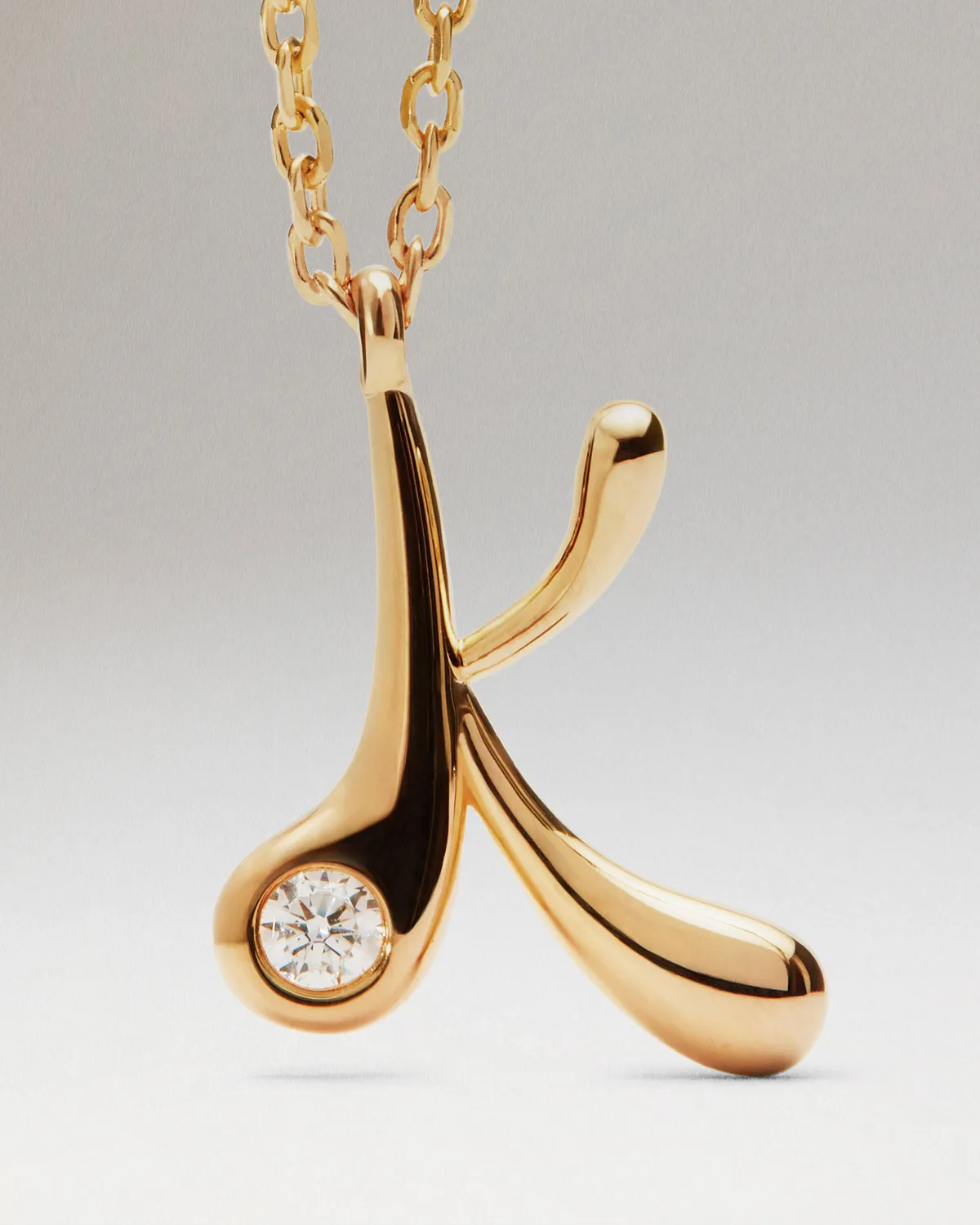 PDPAOLA Initial K collier lettre doré pendentif initial
