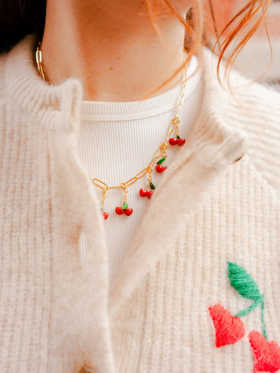 Nach Bijoux Chérie Cherry charms cerises porcelaine