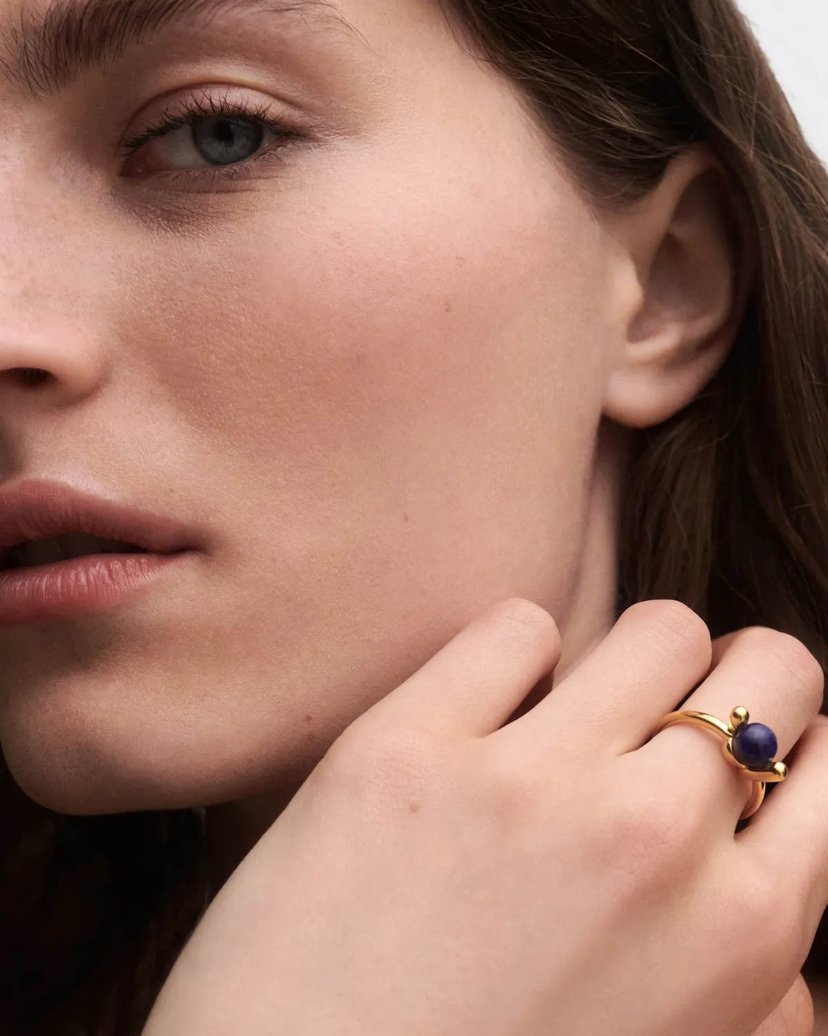 PDPAOLA Nexus bague sodalite bleu nuit