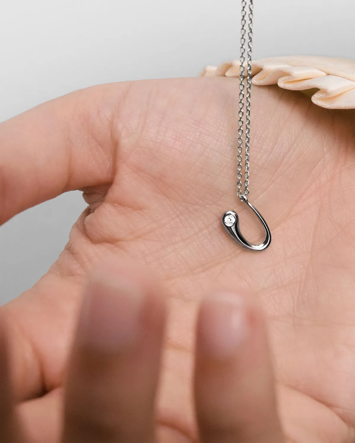 PDPAOLA U collier initiale argent 40-50 cm