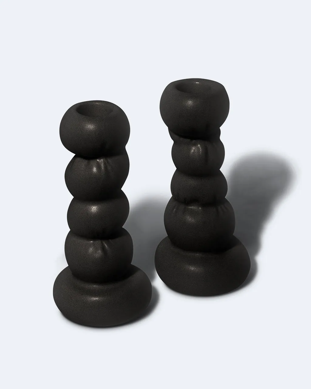 Completedworks Misfits lot 2 bougeoirs céramique noir mat
