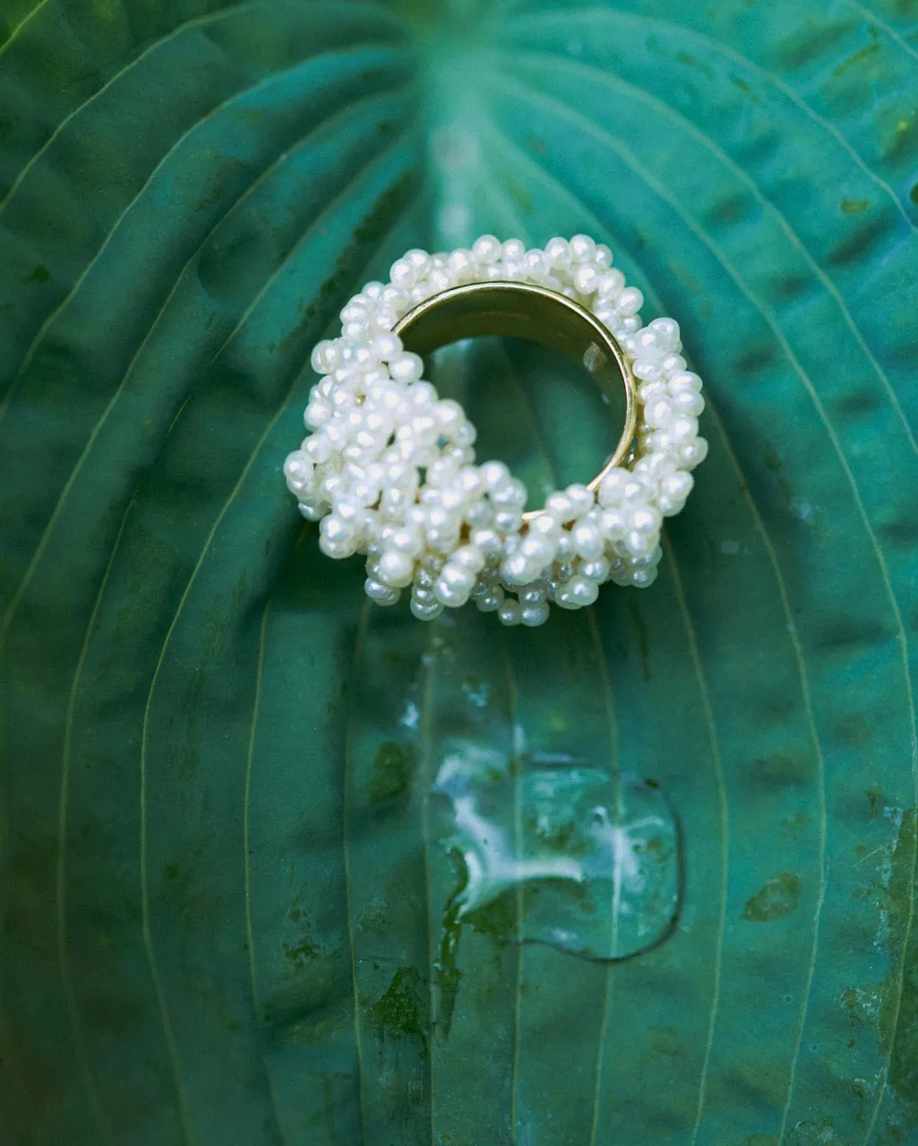 Completedworks Woven Cove bague perle vermeil