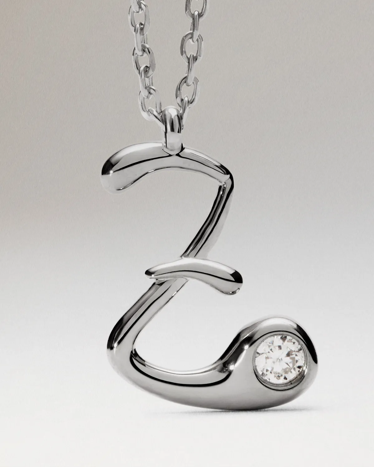 PDPAOLA Initial collier pendentif Z argent 40-50 cm