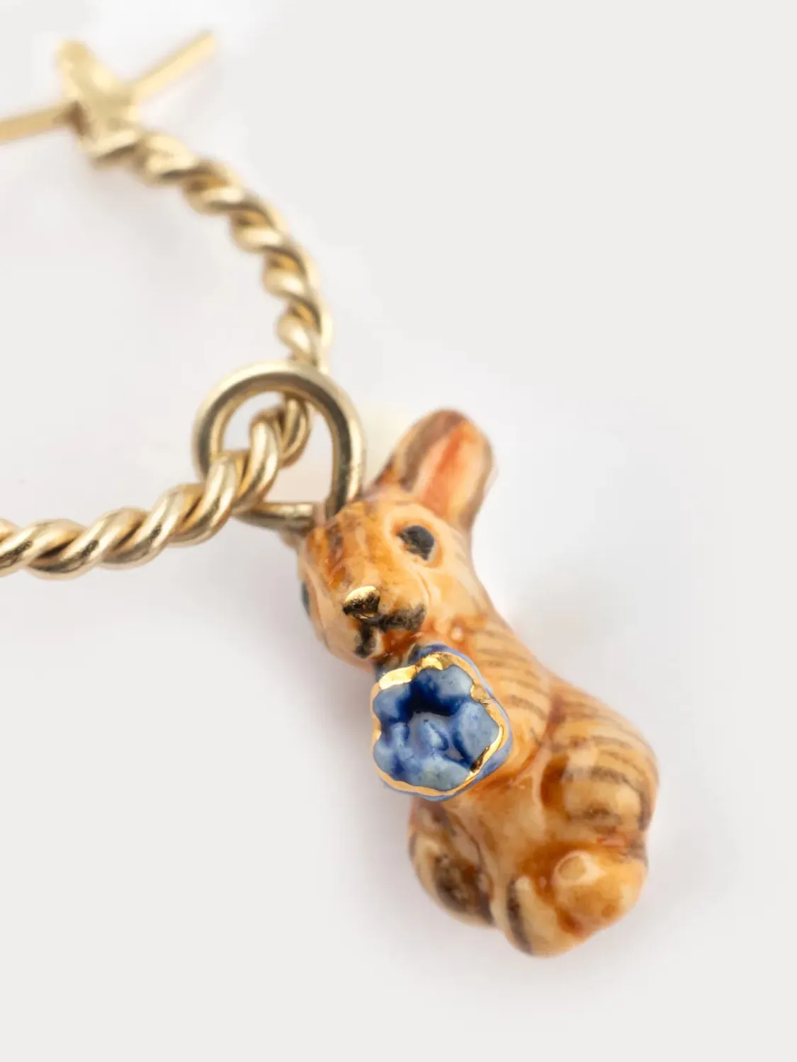Nach Mini créole lapin boucle d'oreille marron unité