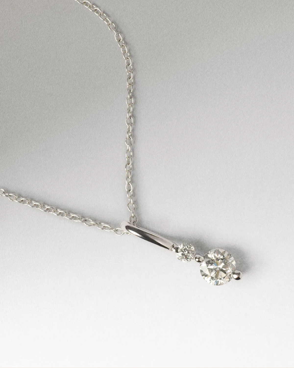 PDPAOLA Aria pendentif or blanc 18 carats diamants