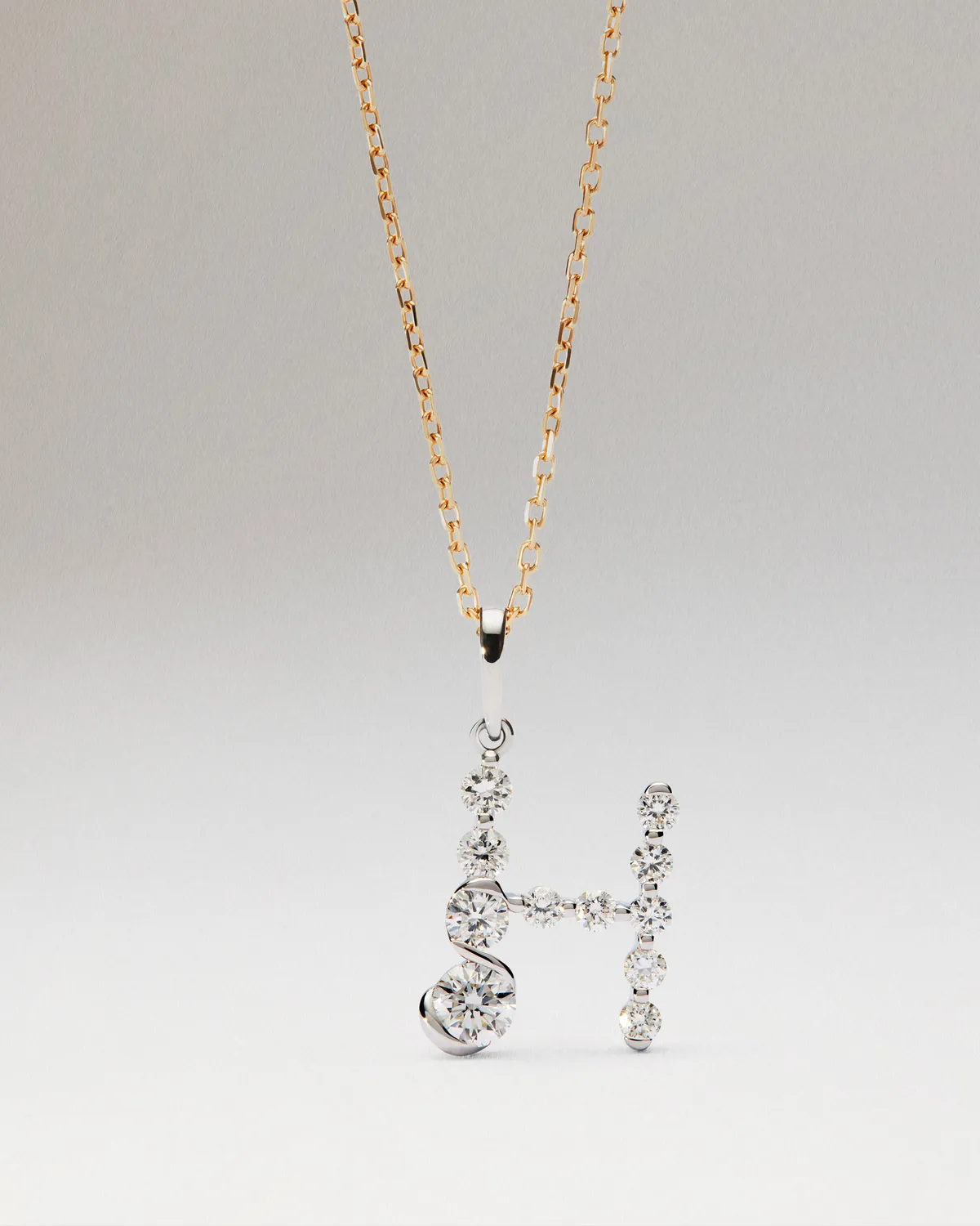 PDPAOLA H pendentif diamants or blanc 0,30 ct