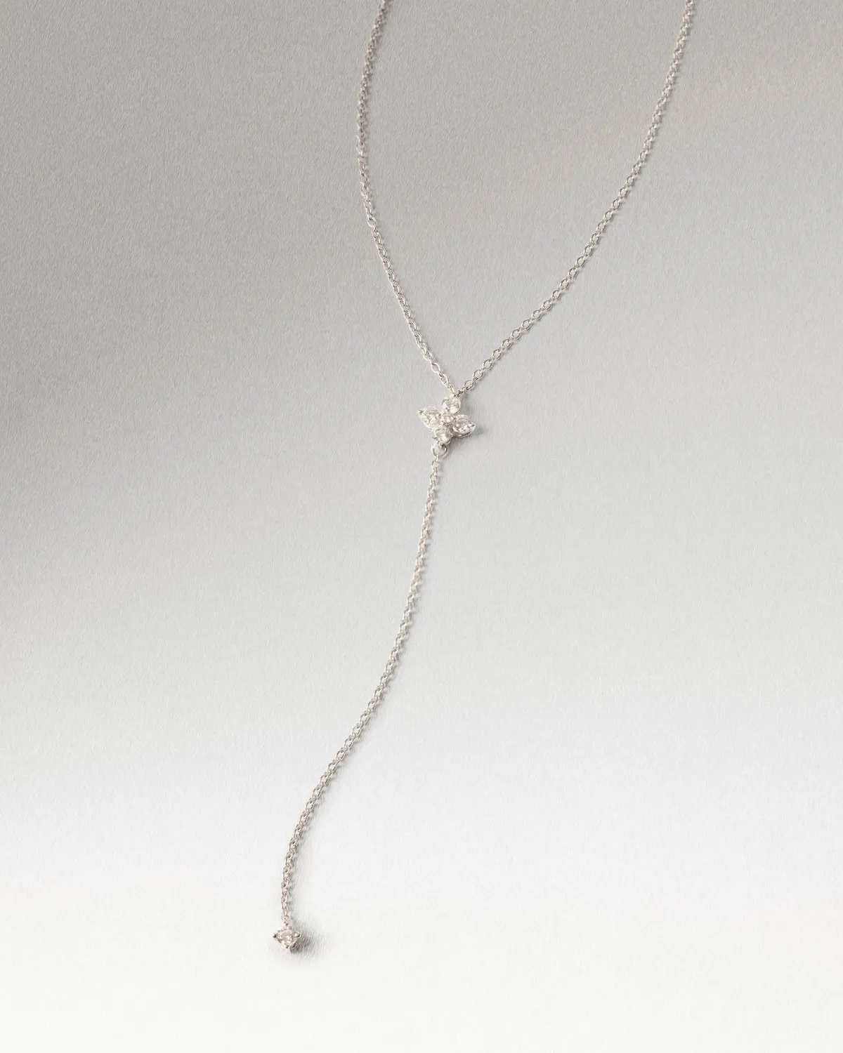 PDPAOLA Maggie collier diamants or blanc 0,14 ct