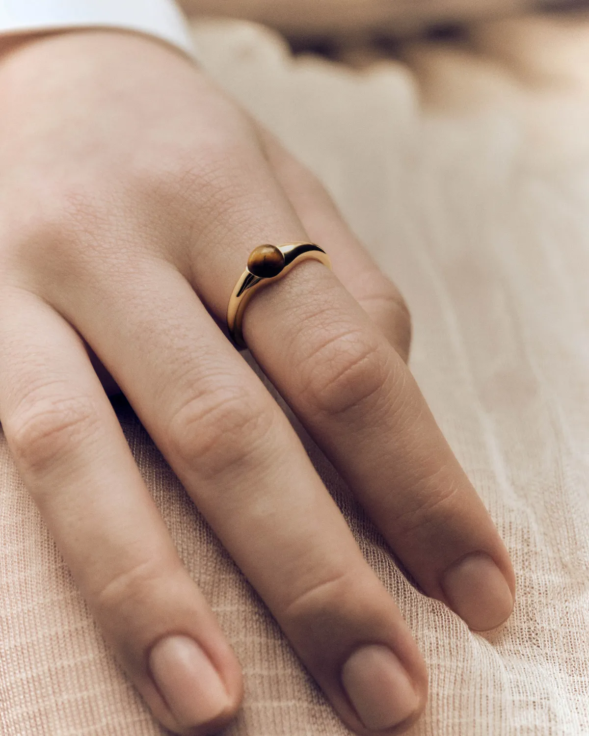 PDPAOLA Orion Tiger Eye bague œil de tigre
