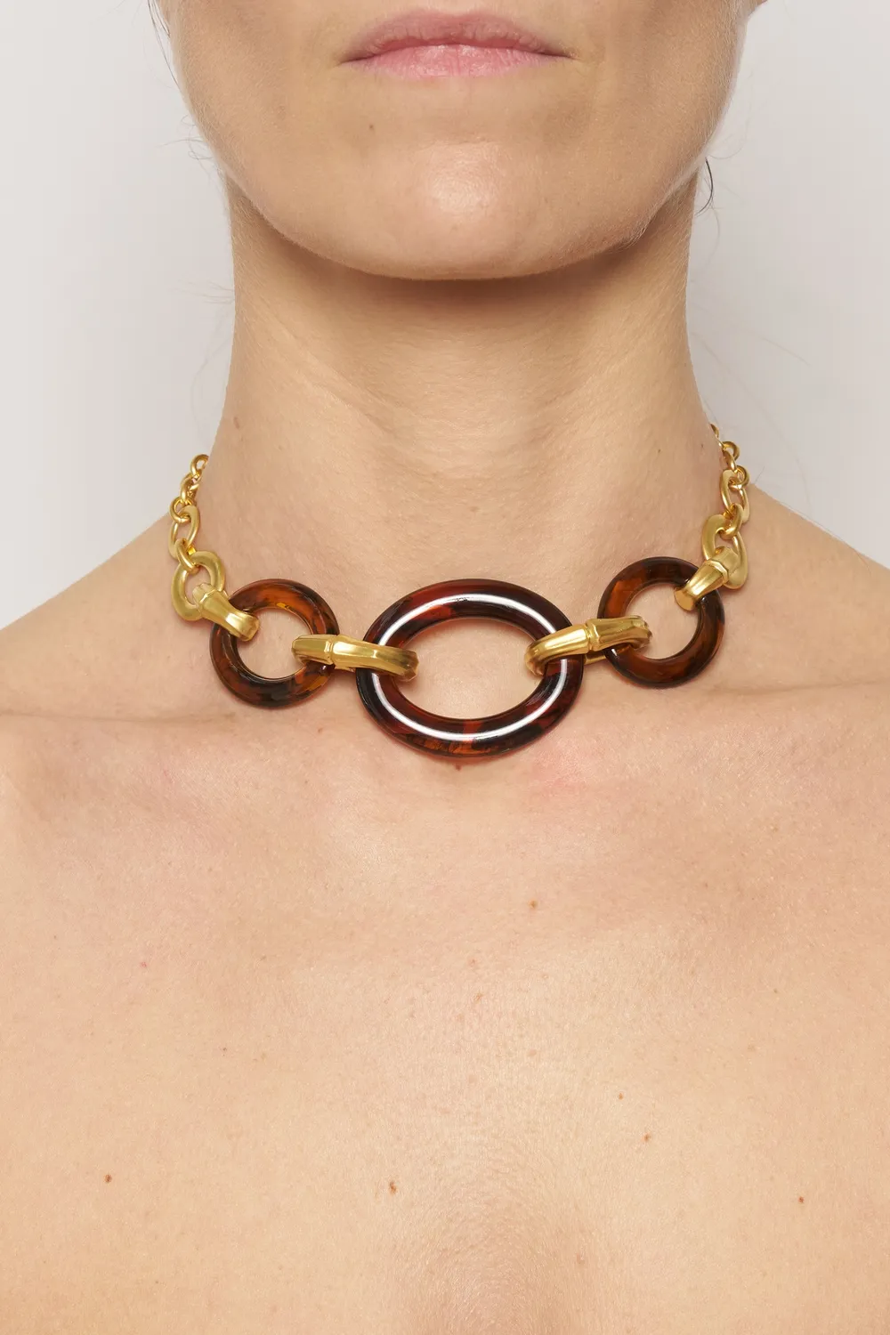 Philippe Ferrandis Bambou adjustable collier réglable doré