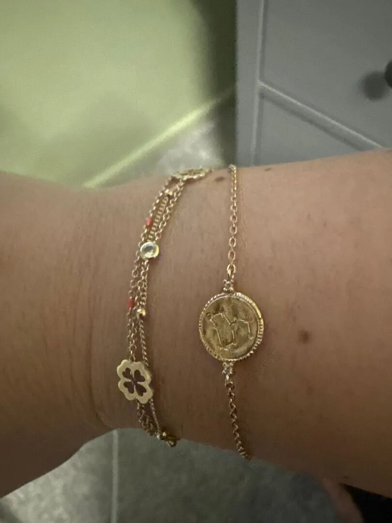 Astrid & Miyu Leo bracelet doré zodiaque Lion