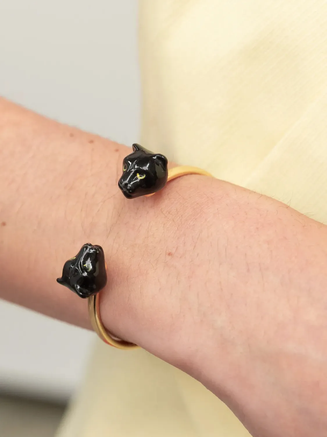 Nach Bijoux FaceToFace panthère noire bracelet porcelaine