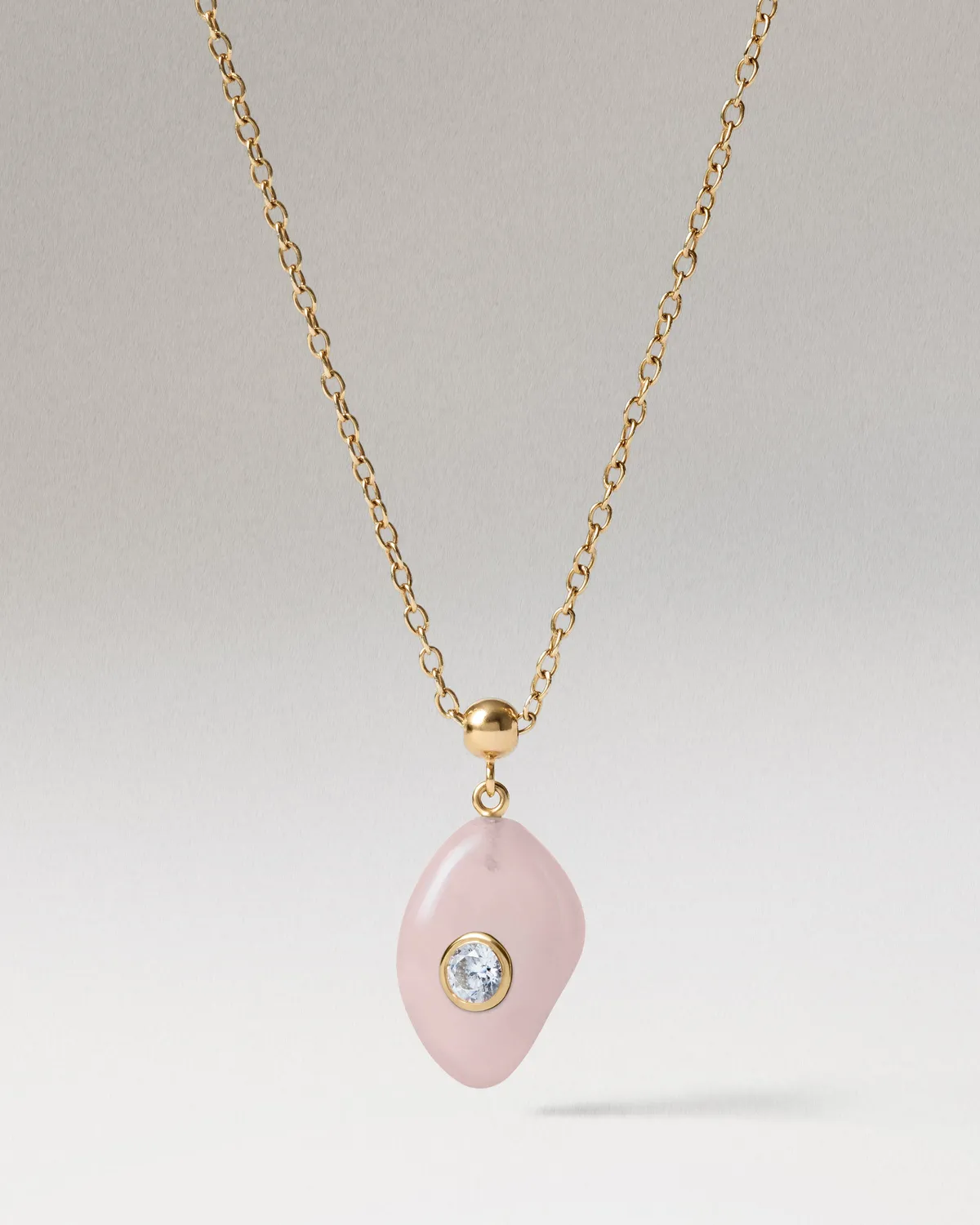 PDPAOLA Love Rose Quartz charm quartz rose 13,7 mm