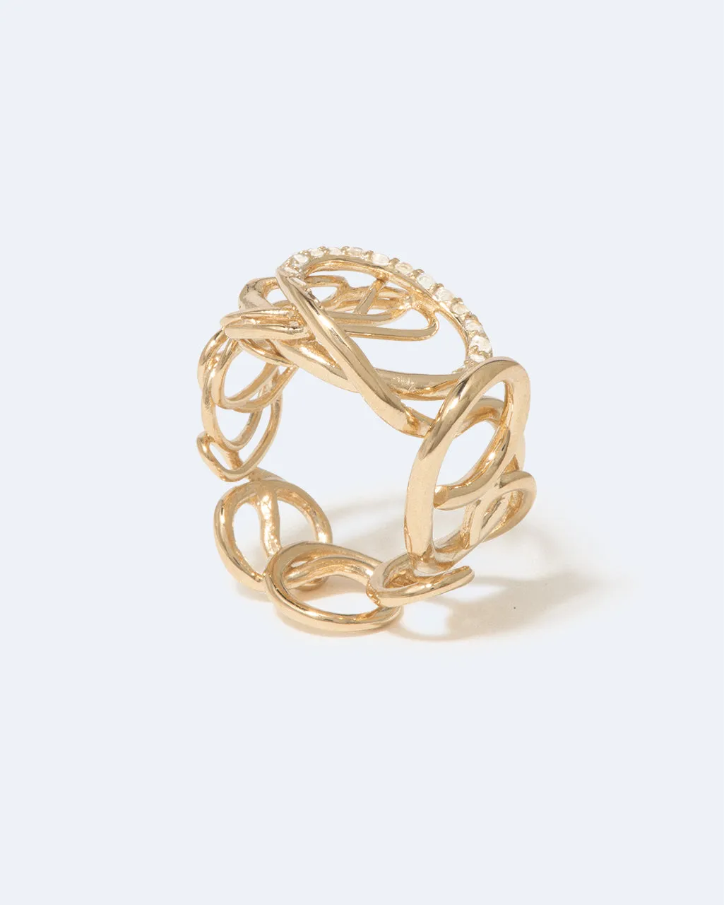 Completedworks Traces bague topaze blanche vermeil