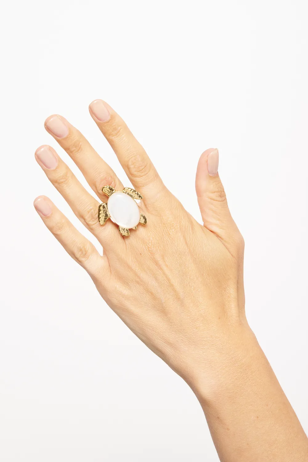 Philippe Ferrandis Corfou tortue de nacre bague ajustable