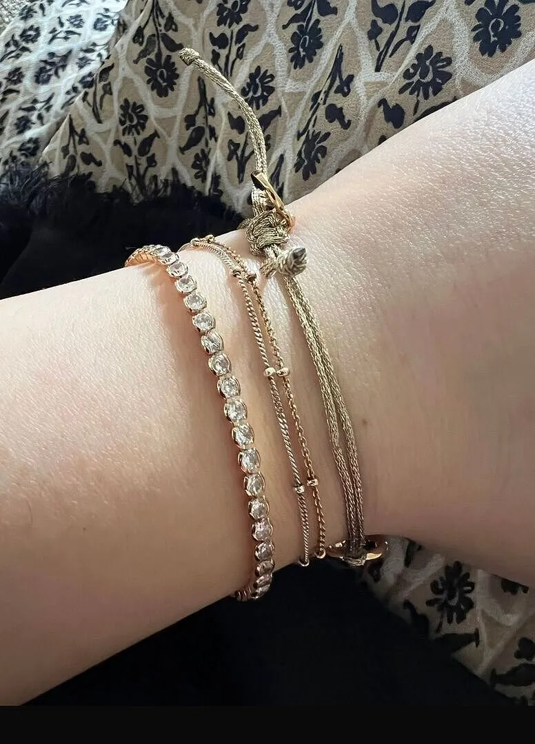 Astrid & Miyu Gleam Bold tennis bracelet argent large