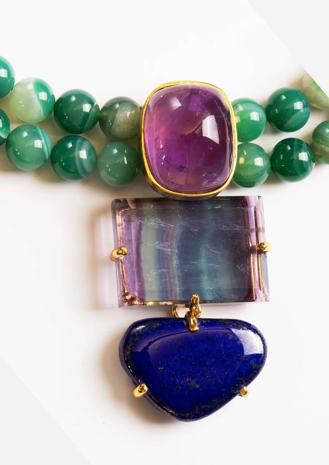 Philippe Ferrandis Pièces Uniques collier fluorine améthyste pièce unique