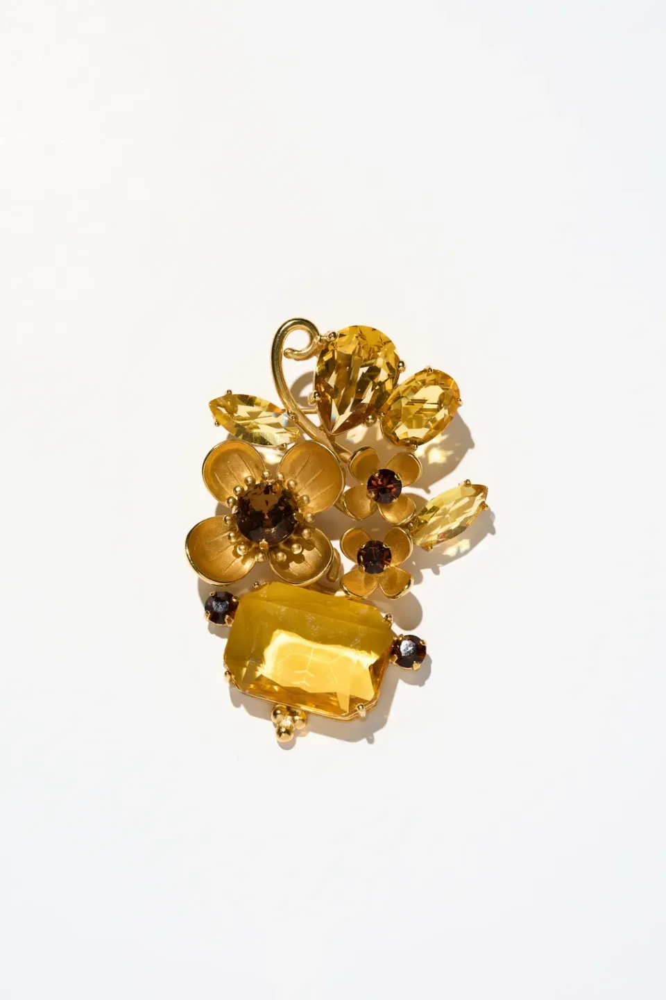 Philippe Ferrandis Eugenie grande broche smokey 7,5 cm