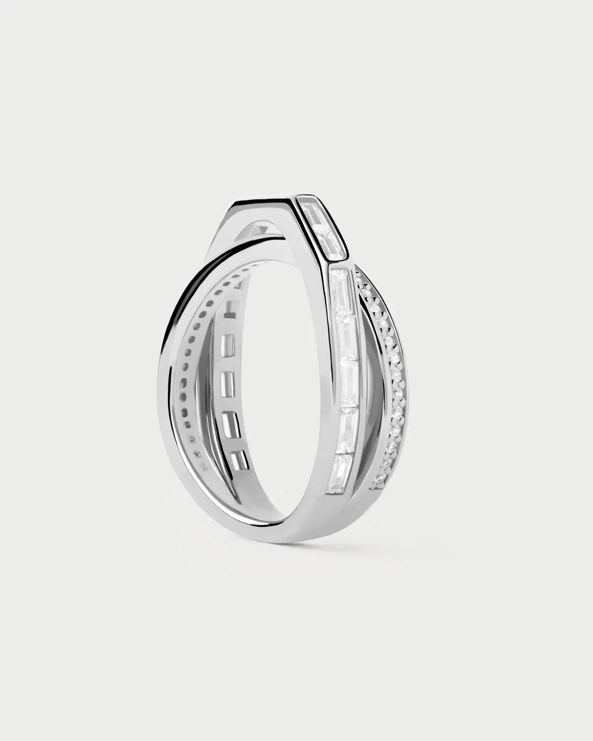 PDPAOLA Olivia bague argent zirconia blanc 6 mm