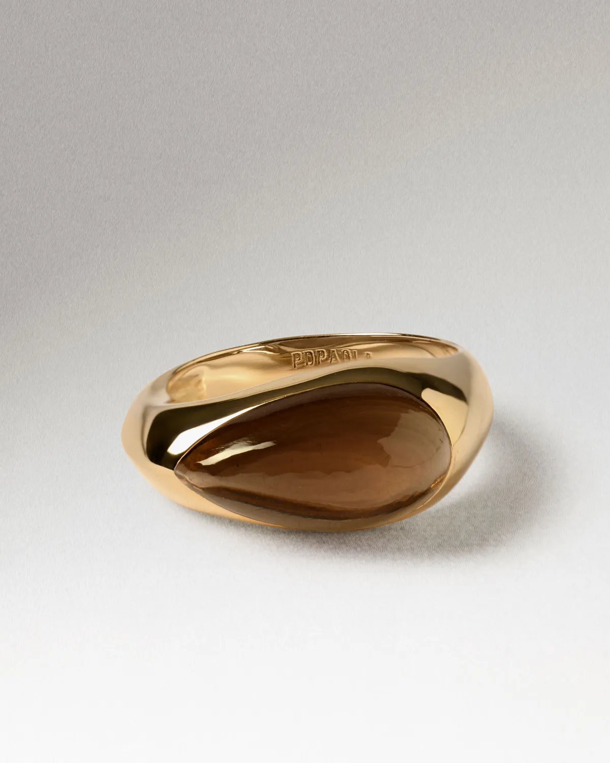 PDPAOLA Luna Smoky Quartz bague quartz fumé