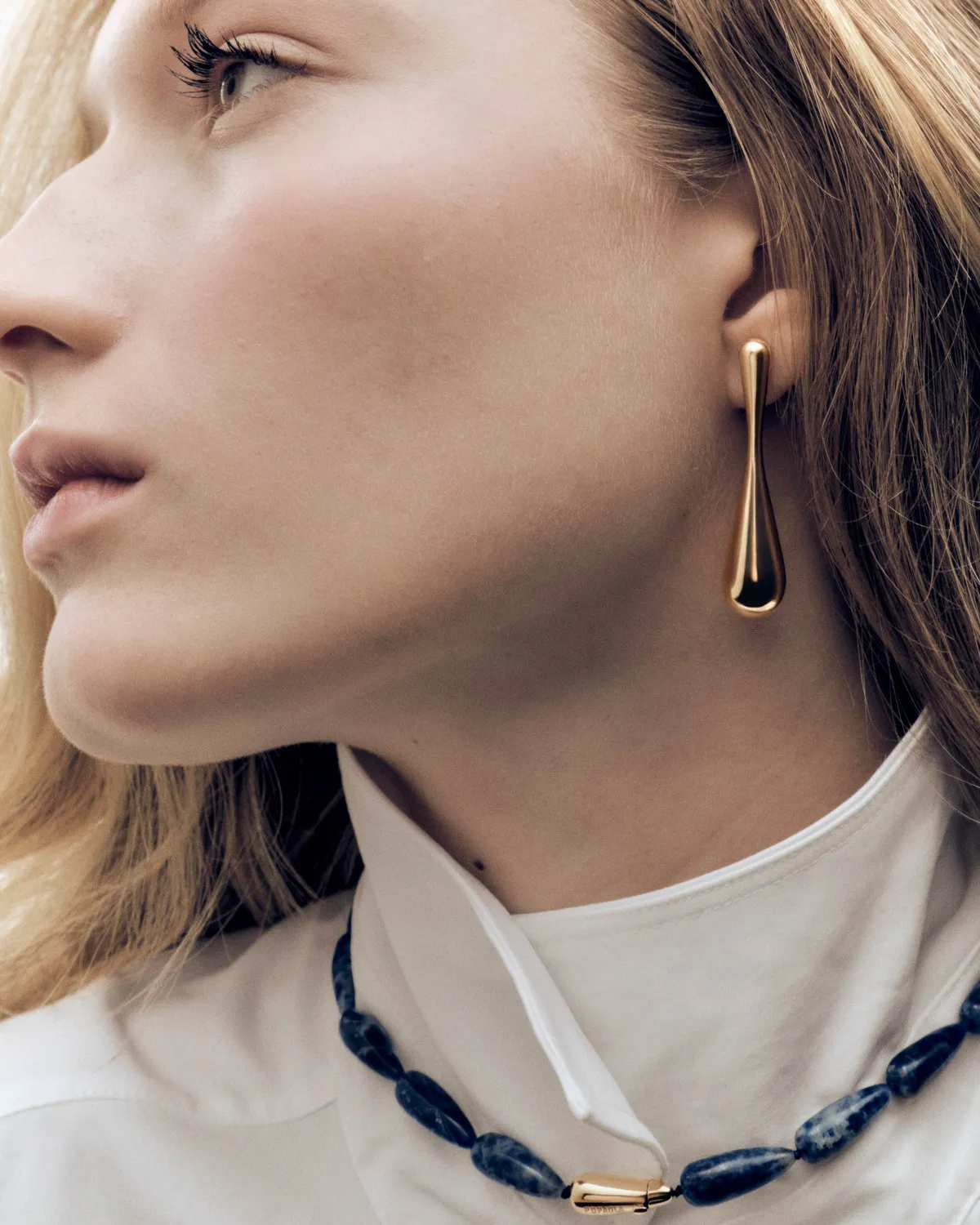PDPAOLA Glacier boucles d'oreilles longues dorées