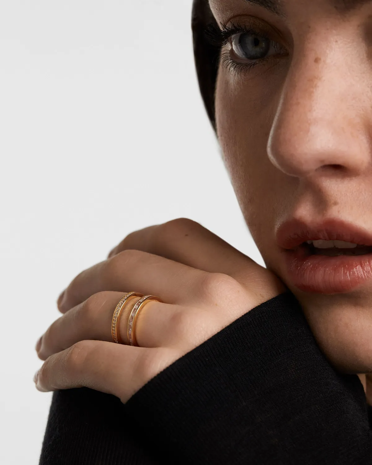 PDPAOLA Bianca bague plaqué or zircone blanche