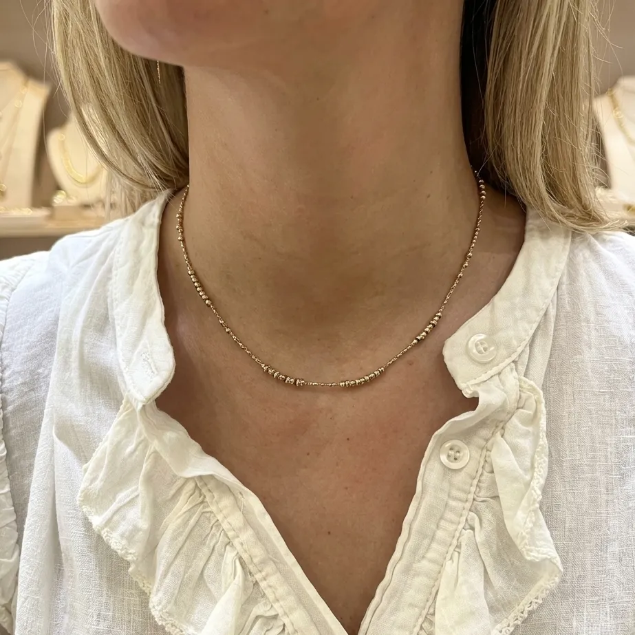 Nao de Paris Rythme Précieux collier plaqué or 45 cm