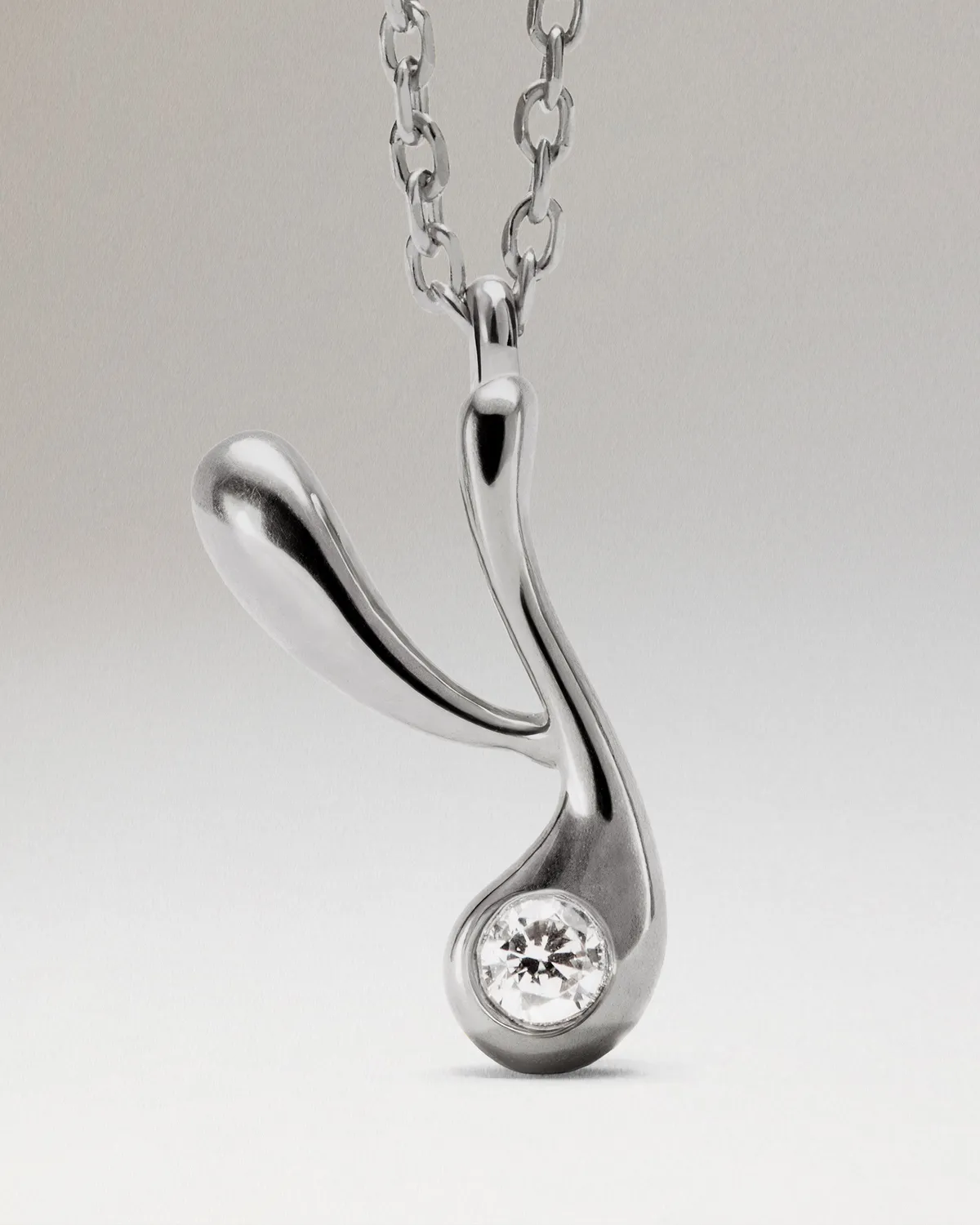PDPAOLA lettre Y collier pendentif initiale argent 40-50 cm
