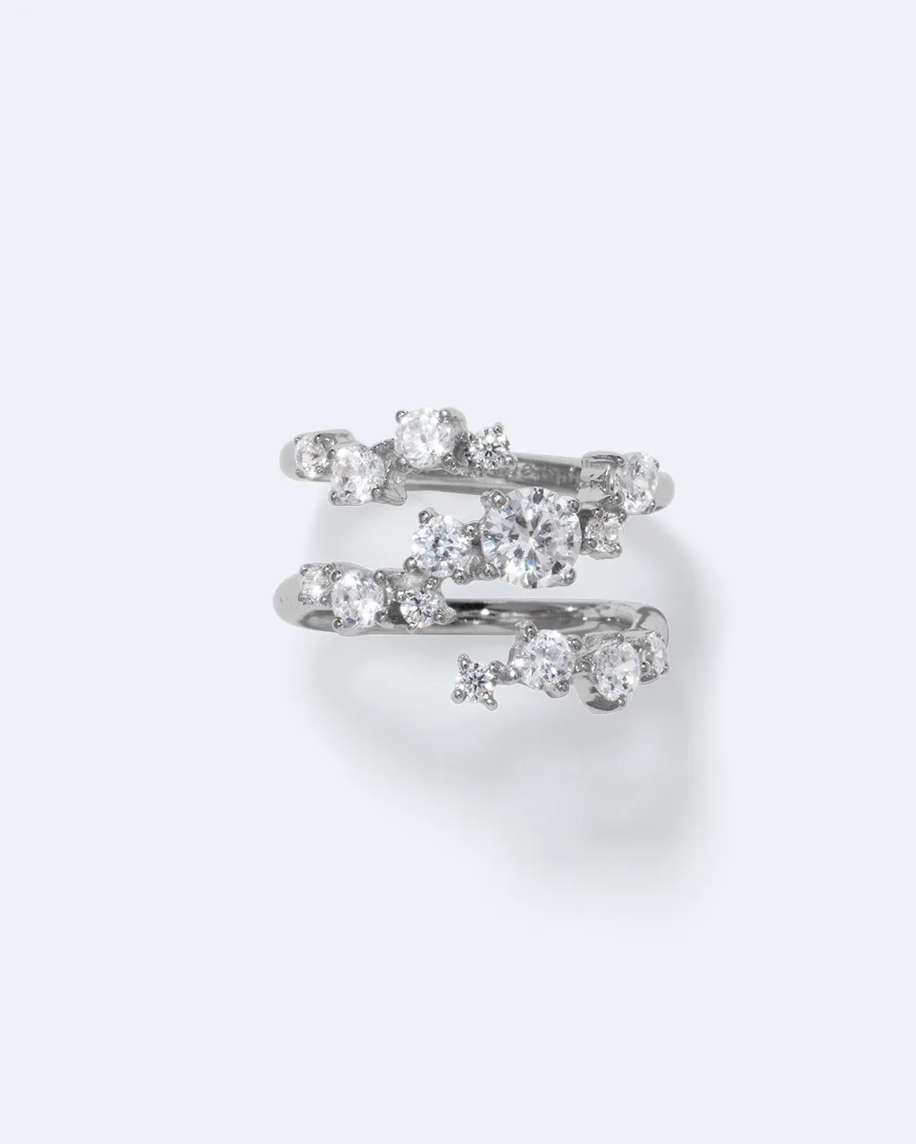 Completedworks Time Is Layered In Ice bague argent zirconia
