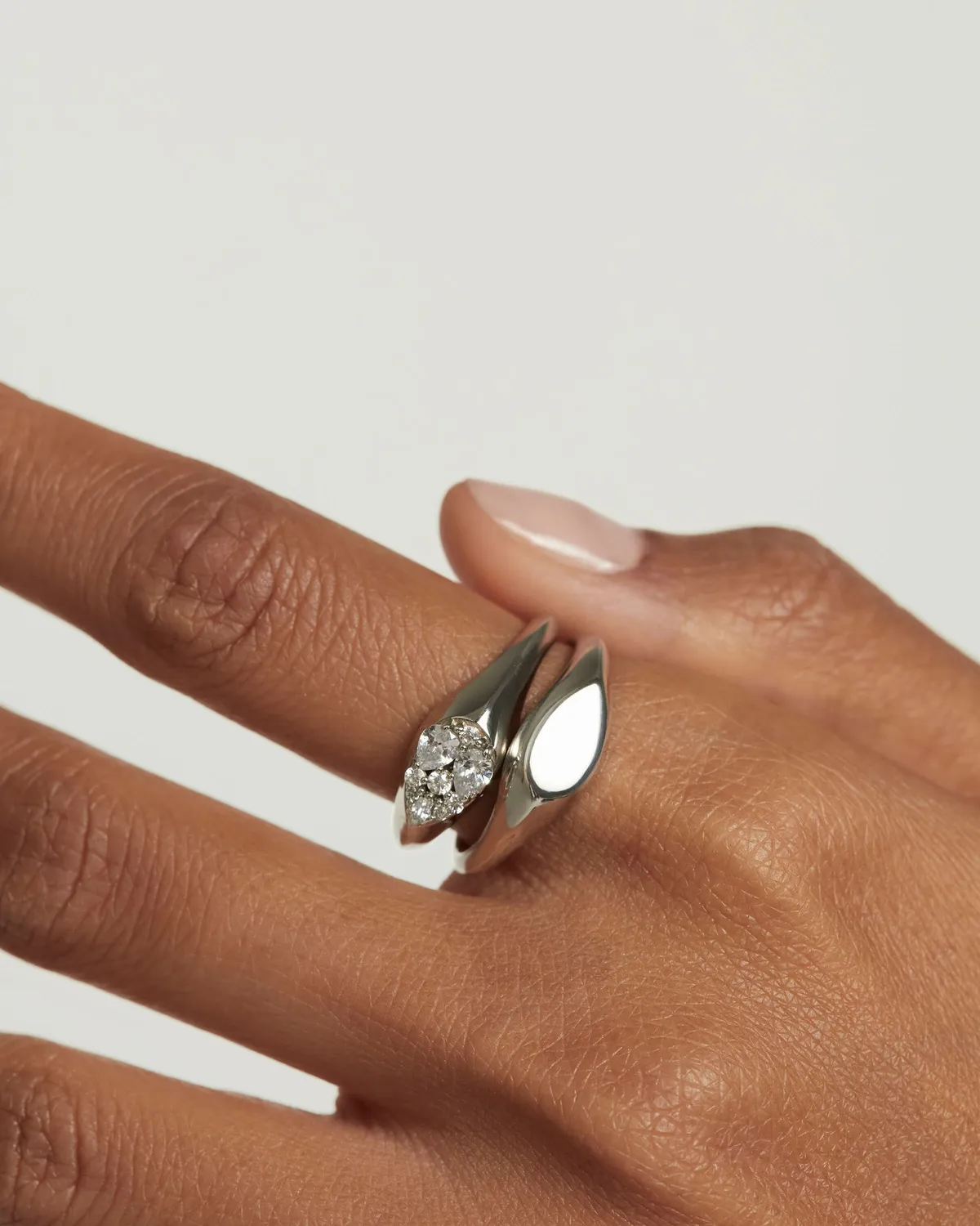 PDPAOLA Devi Stamp bague argent sans pierre