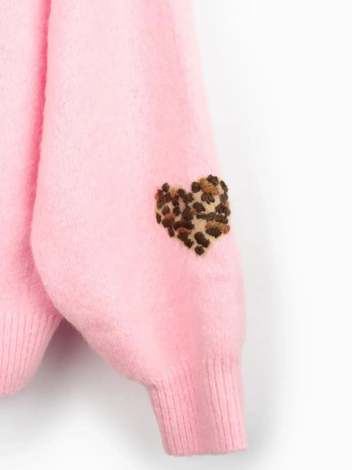 Nach Bijoux Chocolatine gilet rose boutons cœur