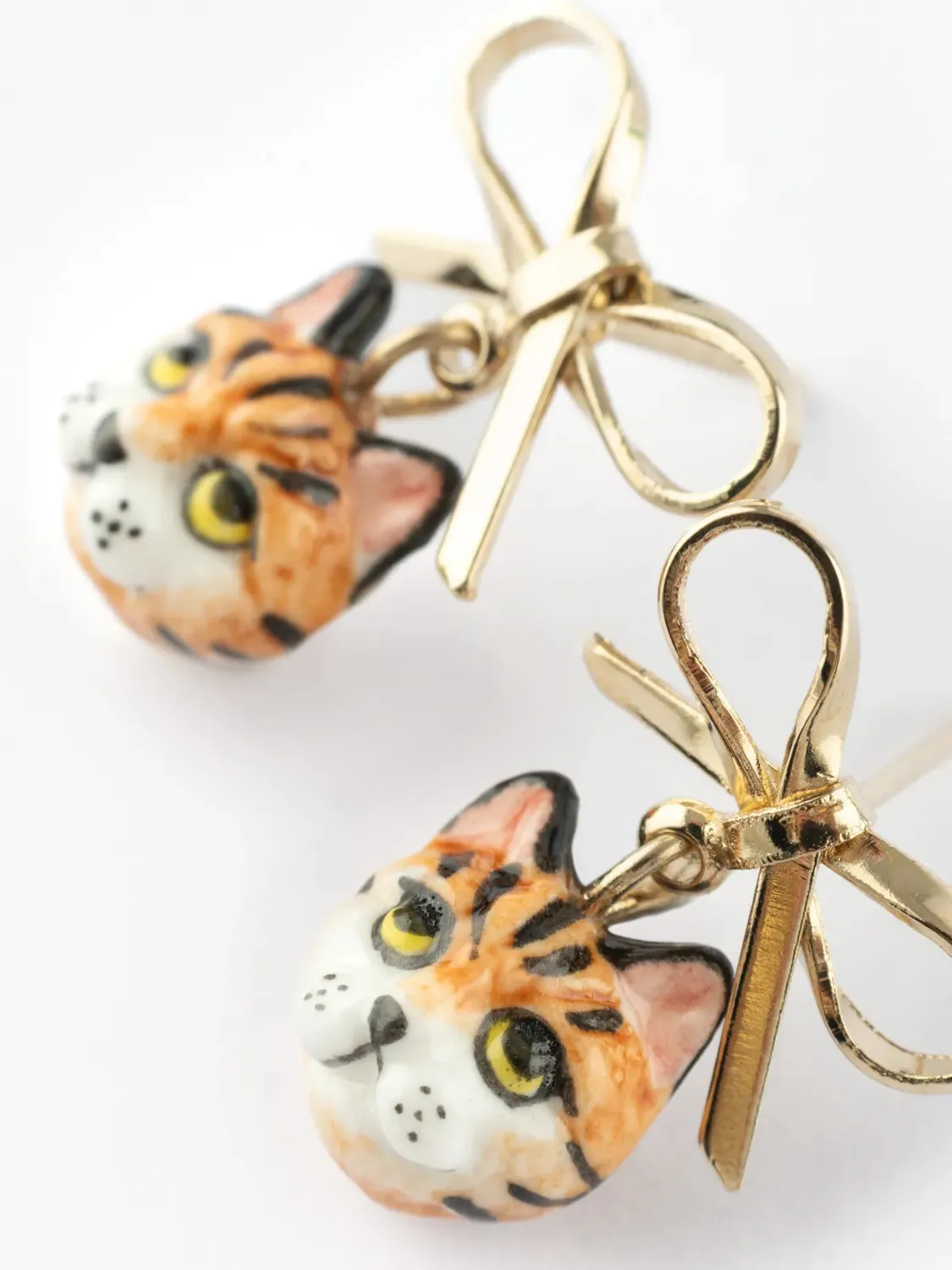 Nach Bijoux chat Bengal nœud boucles pendantes 1,8 cm