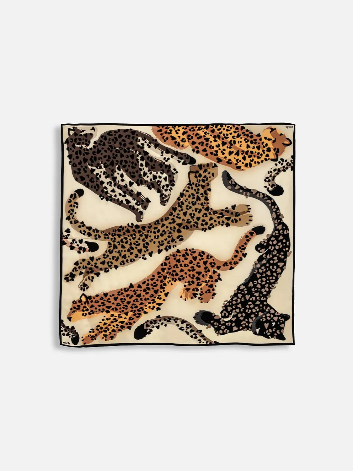 Nach Bijoux foulard léopard Idole sauvage soie 90x90 cm